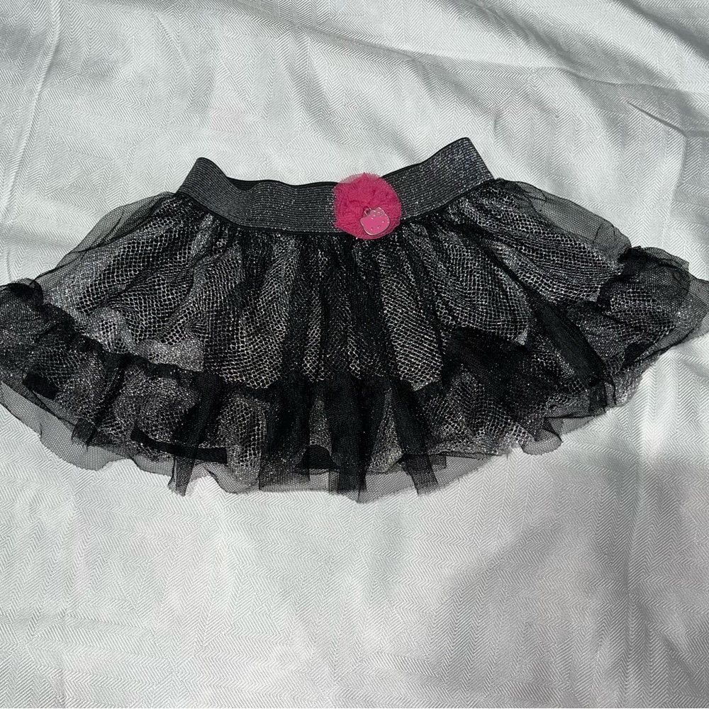 Hello Kitty 18 Month Black/Silver Tulle Skirt